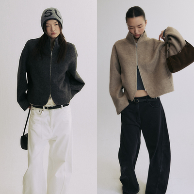 SLO“丹麦故事”短款羊毛外套女