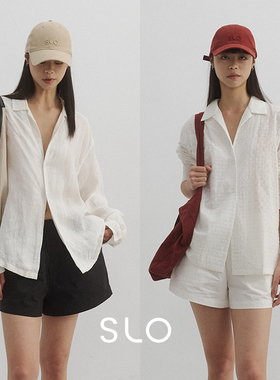 SLO 白色衬衫2025新款女100%高品质砂洗亚麻落肩袖宽松休闲上衣