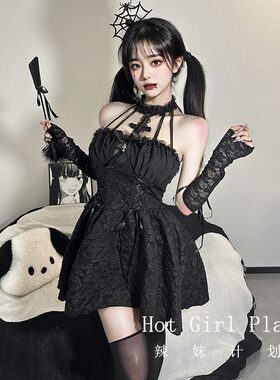 辣妹计划：暗黑哥特*万圣节cosplay制服性感连衣裙女qqny情趣套装