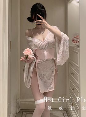 神明少女*纯欲性感日式和服三点式情侣趣味内衣制服qqny睡衣浴袍