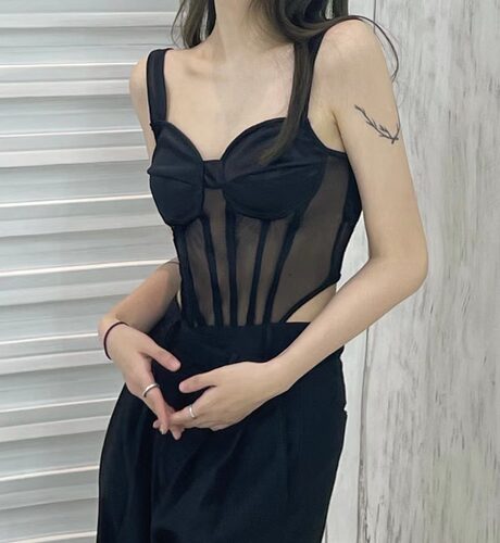 cjxnh高级感吊带上衣辣妹小众