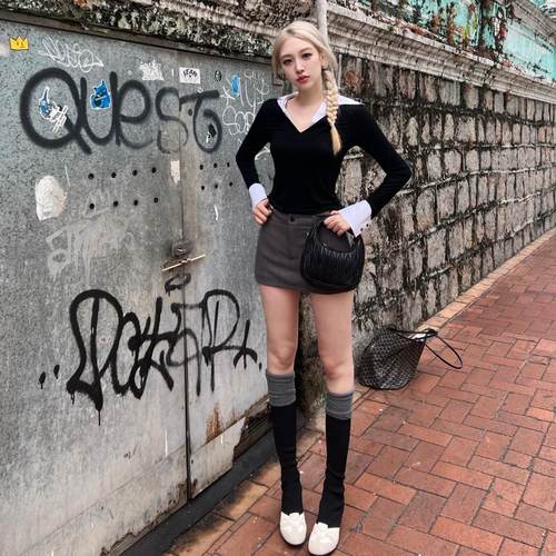 学院风套装吉赛尔金智秀打歌服