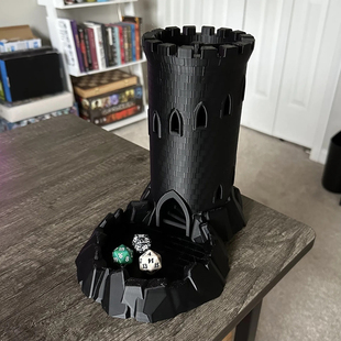 骰子塔桌游通用筛子塔投盘跑团coc骰塔中世纪城堡DND克苏鲁3D打印