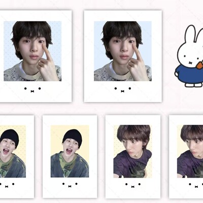 新款CORTIS周边韩国男团可爱兔兔三寸小卡自印ins风高颜值收藏卡
