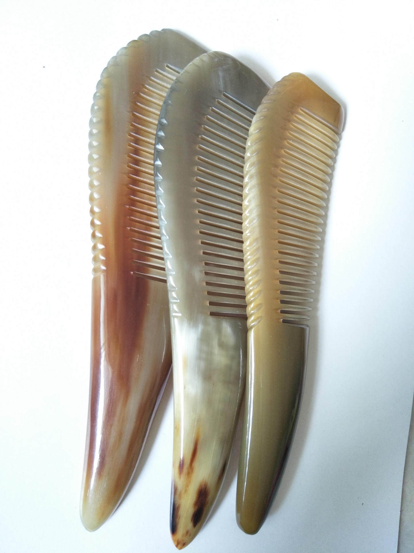 牛角梳厂家直销白牦牛角梳子木梳梳子美发梳