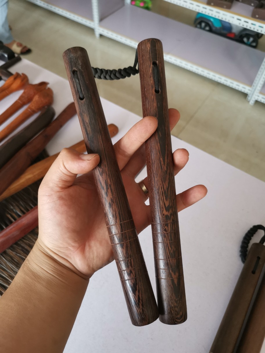 非洲黑檀木双截棍木质坚硬鸡翅木双节棍实木武术棍厂家直