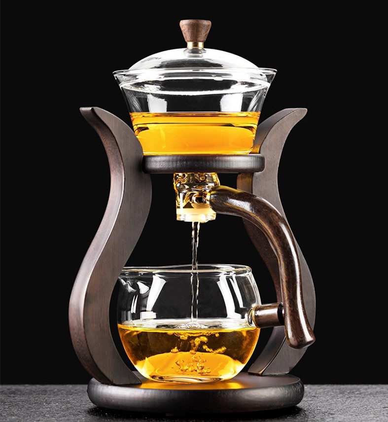 懒人半自动宫灯茶具套装玻璃日式泡茶器磁吸家用功夫茶冲茶器礼盒