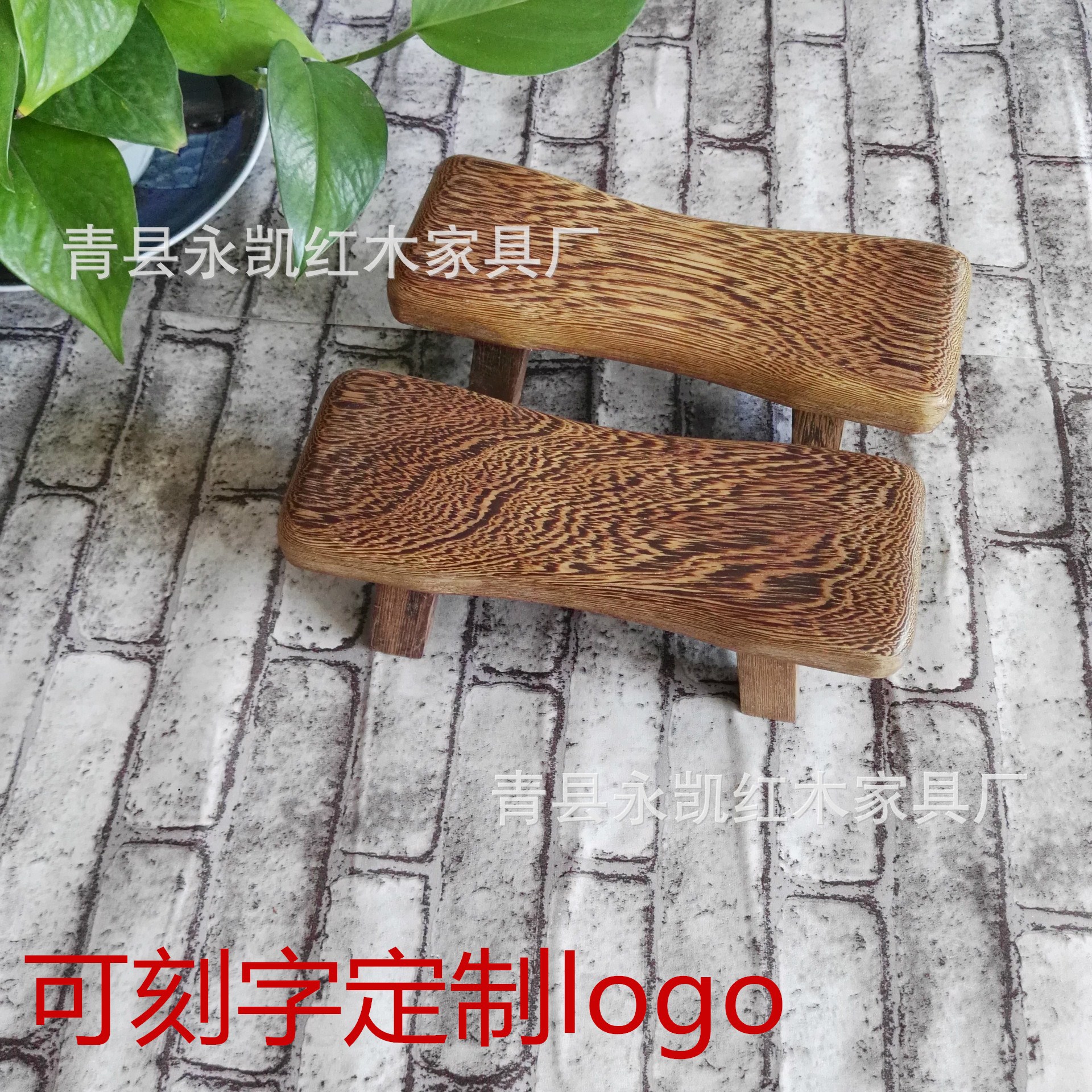 鸡翅木颈椎枕健身睡枕实木木质颈椎按器黑檀木睡枕凳子两用