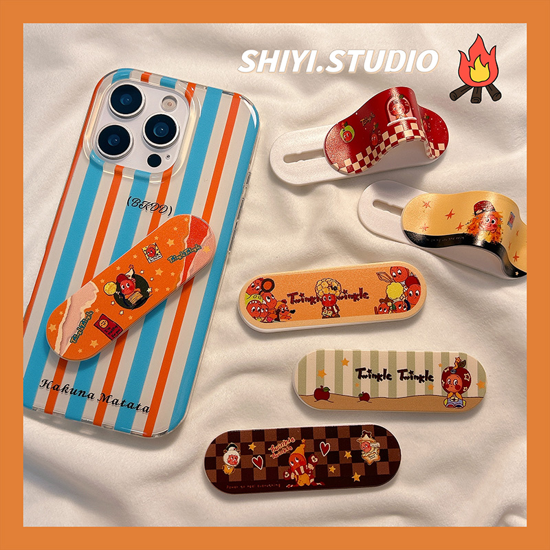 趣味可爱星星人创可贴推拉支架粘贴式背贴隐形桌面懒人创意支架潮