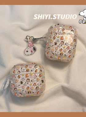 复古史努比查理满屏小卡通适用AirPods4保护套新款Pro2苹果耳机壳可爱1/2代蓝牙3代airpodspro三代防摔耳机套