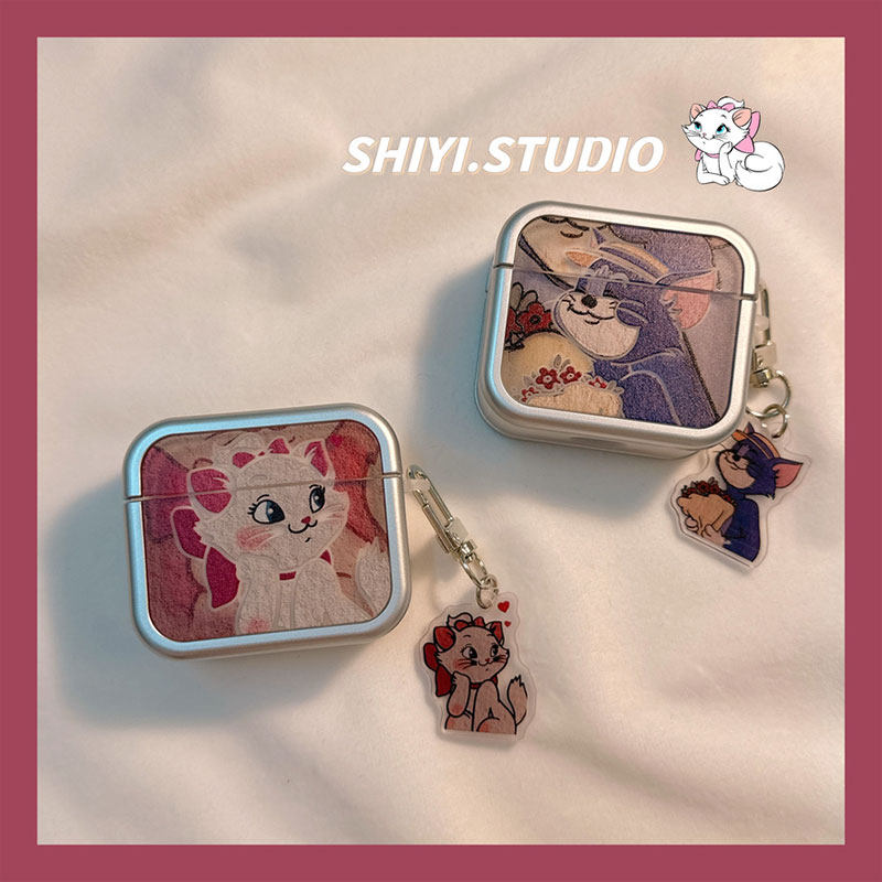 可爱卡通玛丽猫汤姆适用AirPods保护套新款iPod苹果耳机壳