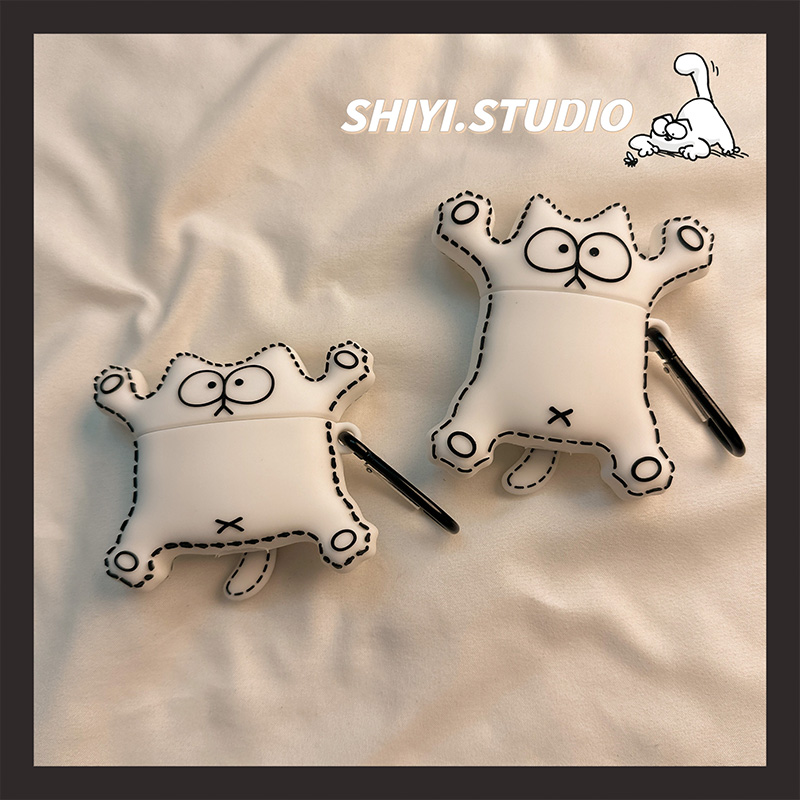 卡通可爱西蒙的猫咪适用AirPods4保护套新款iPod苹果耳机壳硅胶1/2代无线蓝牙3代airpodspro2代软防摔保护壳
