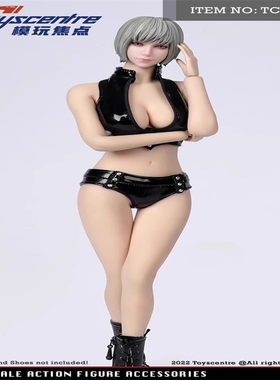 Toys centre 1/6女兵人 TCT024 女装 黑色皮背心+皮短裤套装 现货