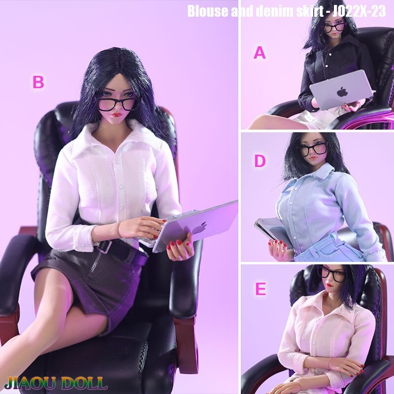 现货 兵人 1/6 衣服模型 JO22X-23长袖衬衫短裙OL装 12寸可动人偶