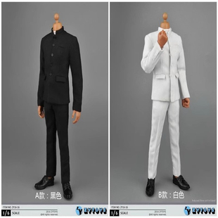 现货 ZYTOYS 1/6 男兵人 ZY16-16 男装 中山装衣服模型 白黑两款