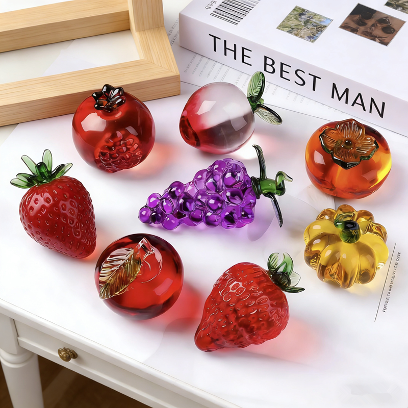 水晶菠萝葡萄柿子菠萝事事如意摆件可爱小造型家居客厅装饰品玩具,家居饰品,桌面摆件,淘宝优惠券,粉丝福利购,淘宝优惠卷