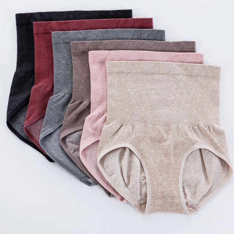 棉质面料女士高腰收腹内裤包臀收腰塑身产后三角短裤提臀护腰裤衩