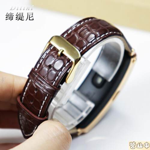 原装品质适用华为手环B7B6B5鳄鱼皮表带替换带B3智能商务休闲皮表
