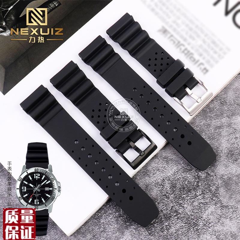 适配卡西欧剑鱼MDV-106 MTP-1375/1374 MTP-VD01硅胶表带20 22m