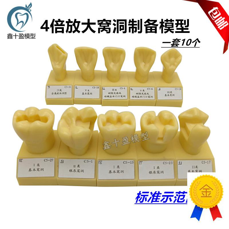 牙科口腔模型E4倍大窝洞制备模B型备牙牙粒单色备牙标准示范模型