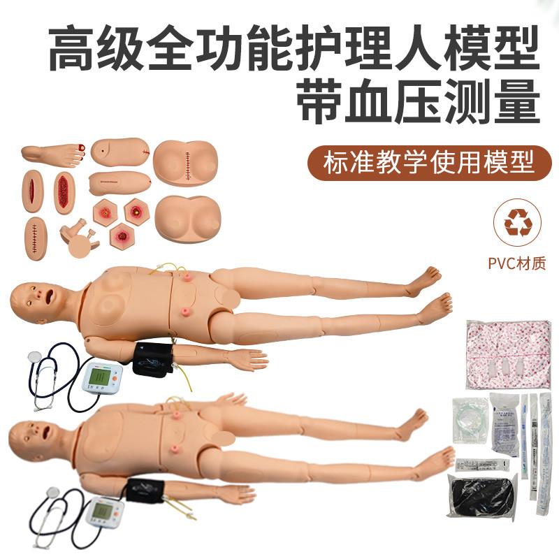 高级全功能护理人模型带血压测量仿真人体模特培训操Z作橡皮假人