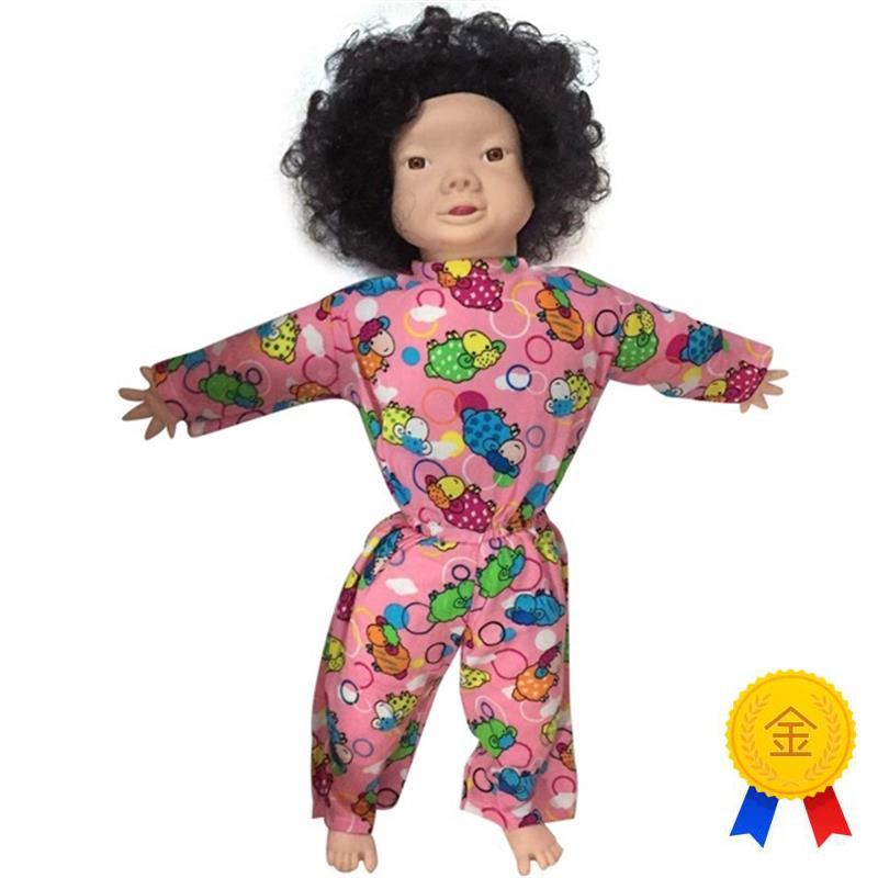 唐氏宝宝护理模型唐氏综合A症婴儿模型畸形儿面瘫模型人