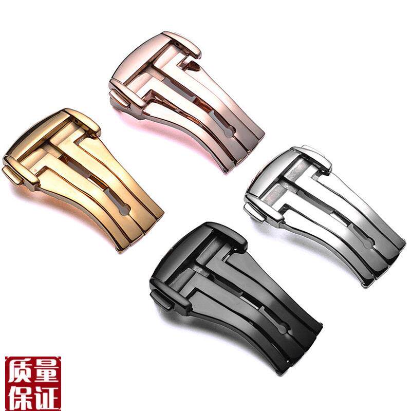 代用欧米茄蝶飞皮带表扣141x61820皮表带精钢折叠扣蝴蝶扣配