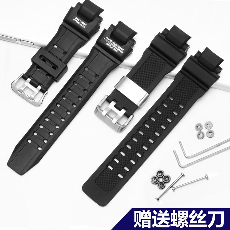 橡胶表带适配卡西欧GW-A1100G-1400GW-4000GA-1W000硅胶手表