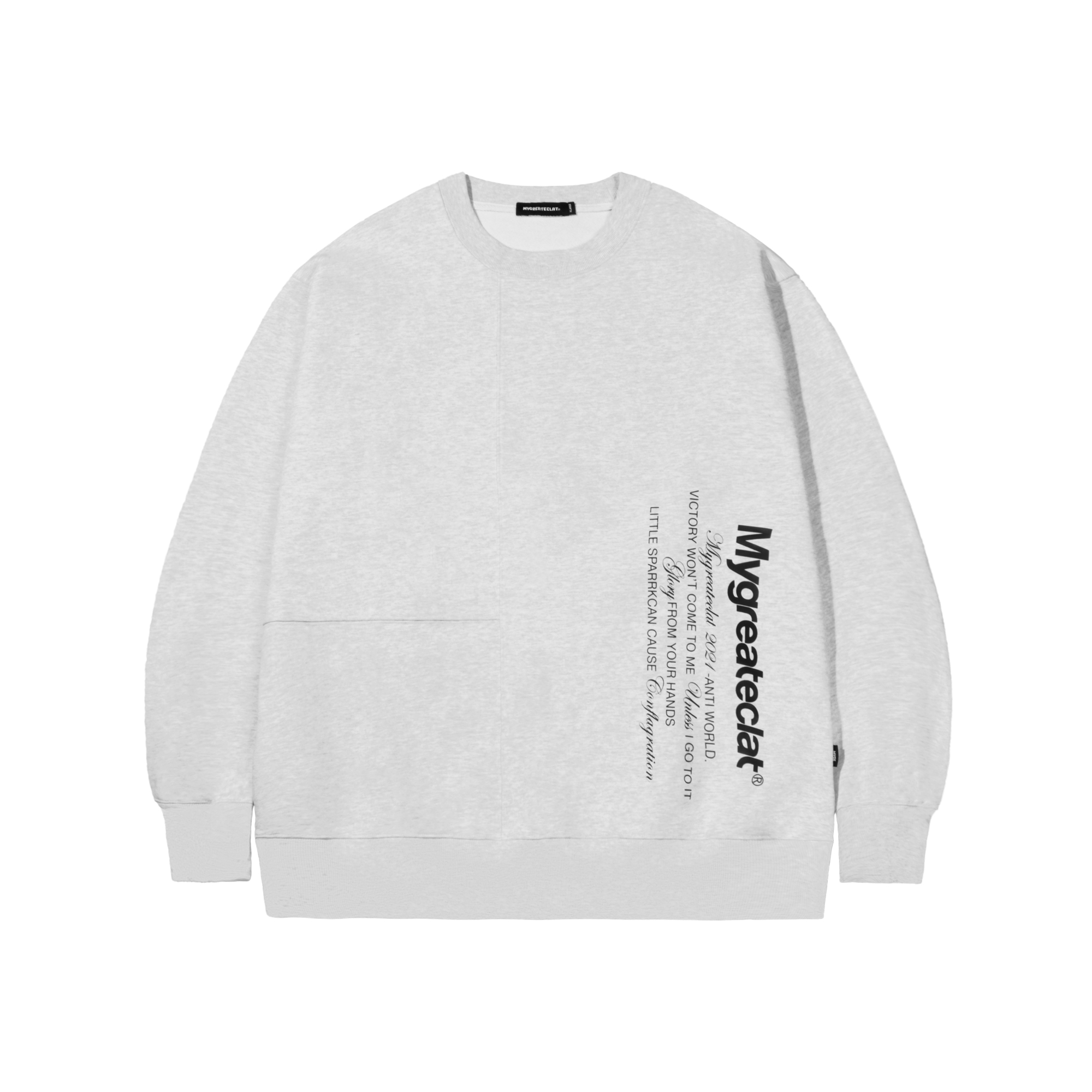 myge拼接重磅圆领卫衣