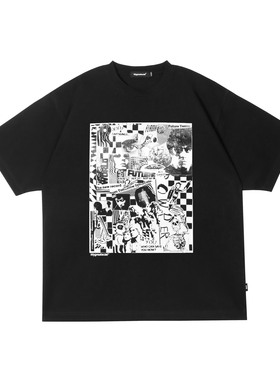 MYGE 22/SS 混合图形概念印花T恤纯棉重磅短袖T恤