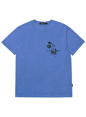 MYGE 21S/S 恶搞米奇的温度卡通原创印花针织休闲宽松短袖纯棉T恤