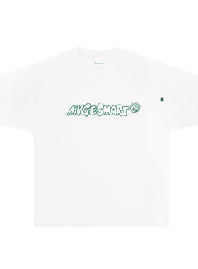 MYGESMART 手绘舒适发泡印花纯棉短袖T恤