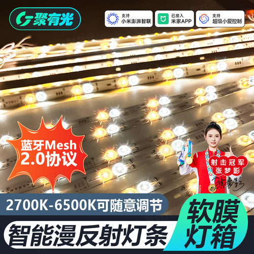 智能LED三色漫反射奢石软膜灯条