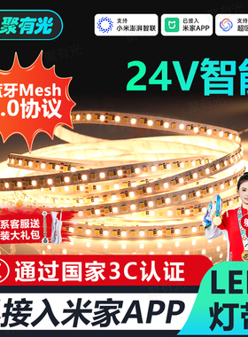 已接入米家APP蓝牙Mesh2.0智能LED低压灯带全光谱三色低压24V灯带
