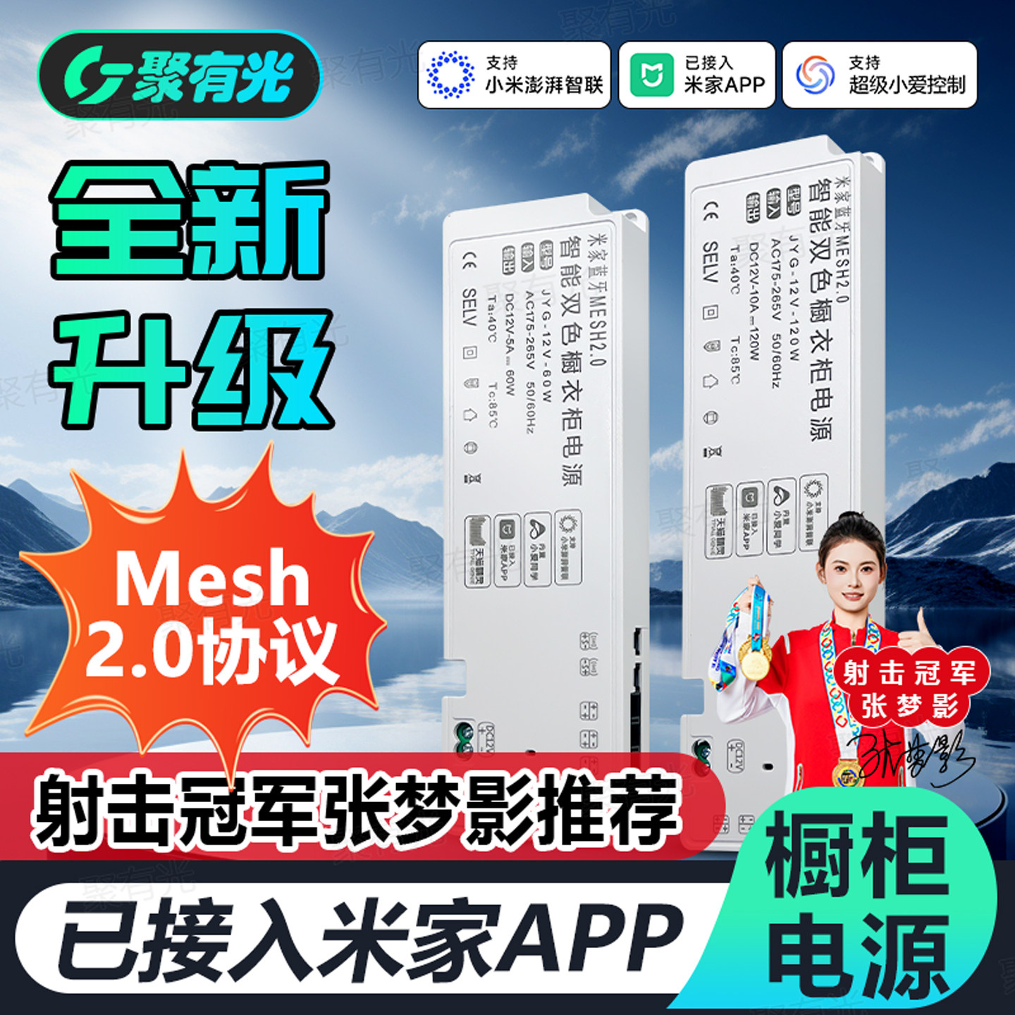 3C认证Mesh2.0智能衣橱酒柜电源图片