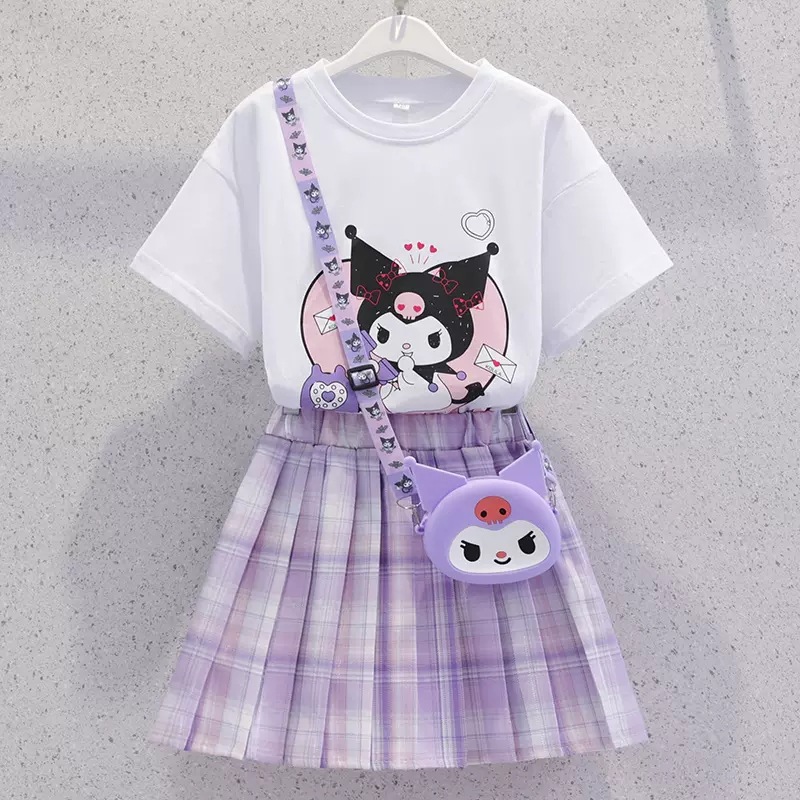 德国进口夏季儿童jk裙制服女童半身裙夏套装短裙夏装裙子格裙