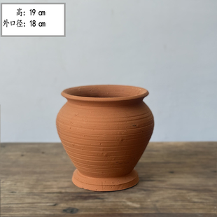 手工粗陶盆泥瓦盆多肉绿植盆清仓吸水透气户外庭院花盆瑕疵处理盆