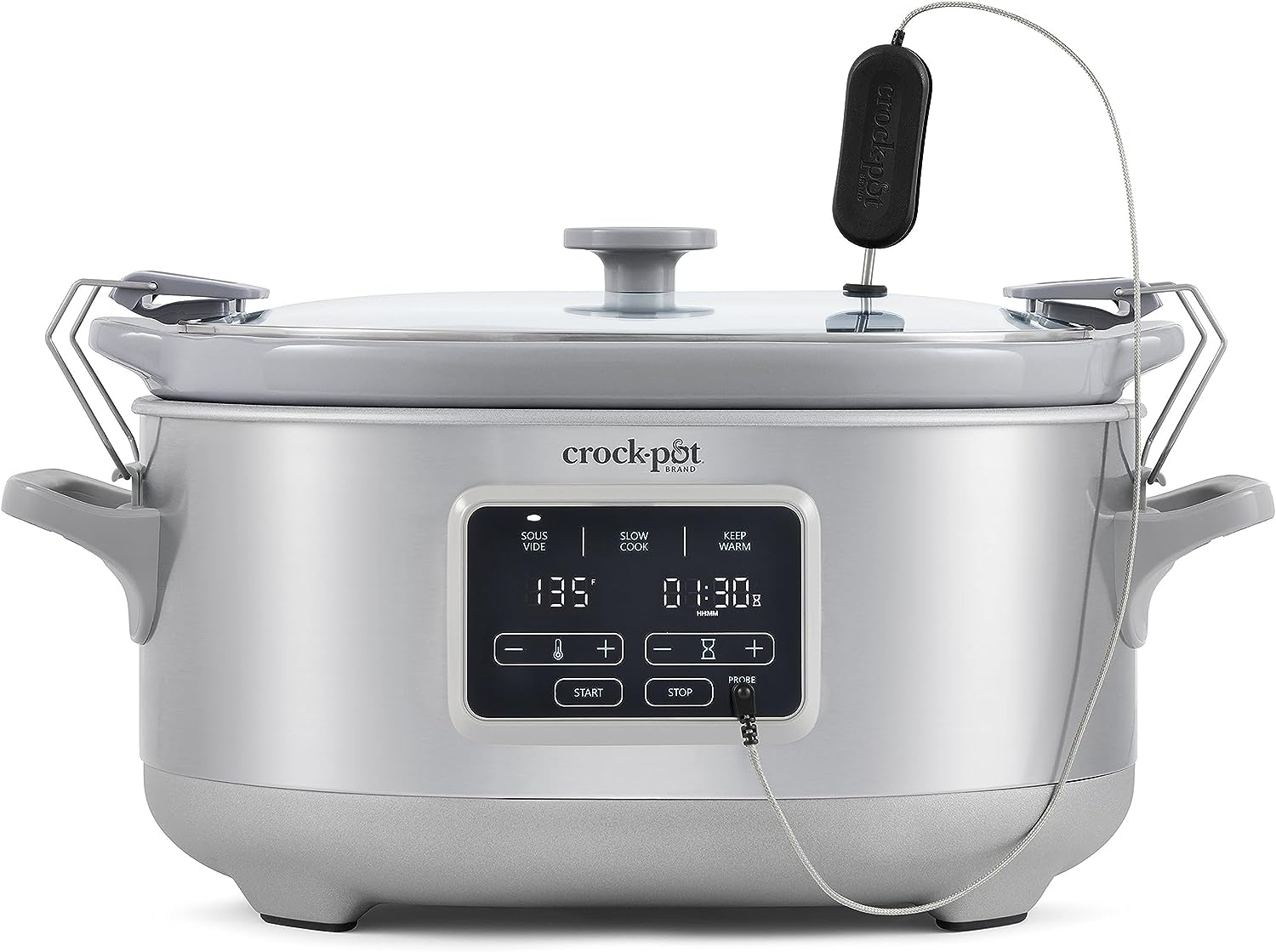 美国代购Crockpot Slow Cooker 真空烹饪慢炖锅带温度探针110v
