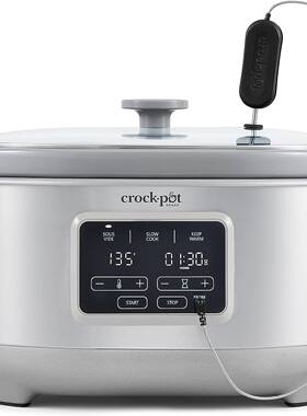 美国代购Crockpot Slow Cooker 真空烹饪慢炖锅带温度探针110v