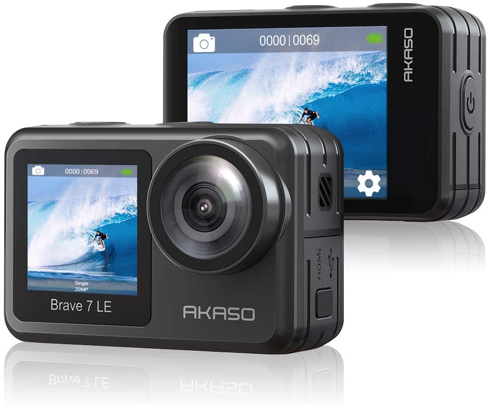 美国代购 akaso brave 7 le 4k30fps 20m 无线运动摄像水下摄像机
