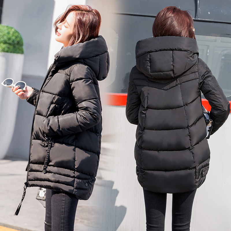 棉服女2018新款中长款棉衣服冬天加厚外套羽绒棉服冬季韩版棉袄