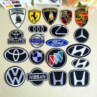 衣服服装饰贴布贴花补丁贴汽车标志logo刺绣贴徽章布贴标手缝贴
