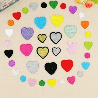 多色爱心布贴鞋帽衣服装饰修补小洞超小心形贴花刺绣桃心补丁贴布