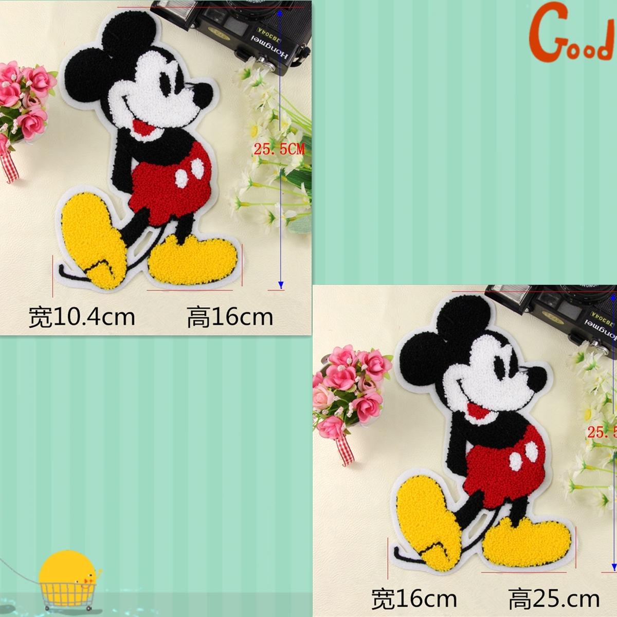 卡通米奇毛巾绣毛衣装饰布贴补丁贴花羽绒服手工DIY米老鼠大小号