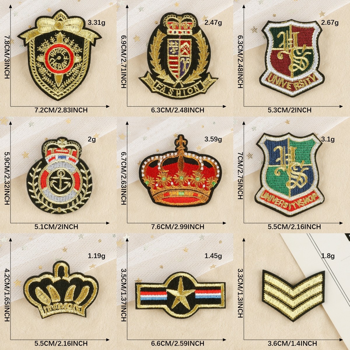 刺绣徽章布贴金线补丁贴羽绒服修补洞装饰贴花牛仔贴布英伦学院风,居家布艺,布贴,淘宝优惠券,粉丝福利购,淘宝优惠卷