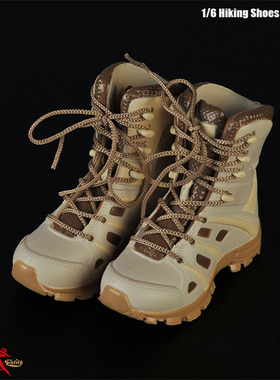 现货 1/6兵人 迈乐靴作战靴 登山靴 空心系鞋带 ACG-34登山靴模型