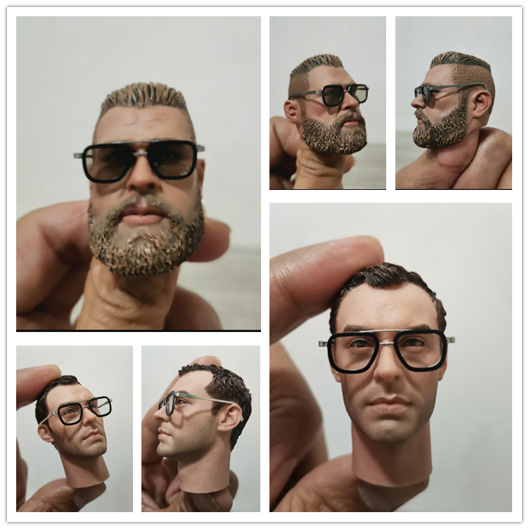 现货 1/6兵人眼镜 DG005 金属眼镜 太阳镜 带镜片 金属框模型配件