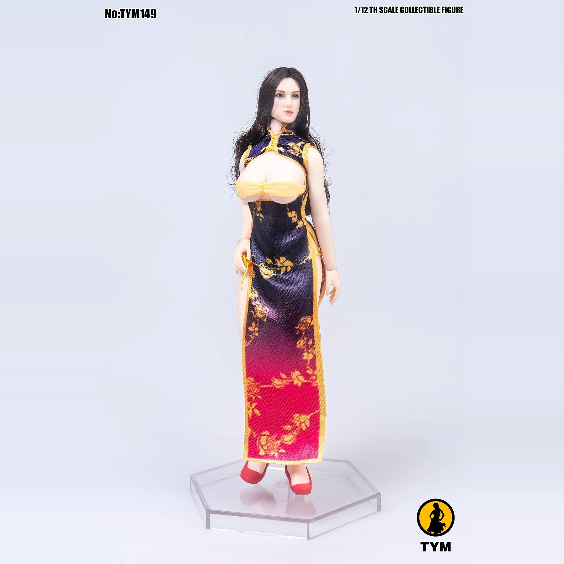 现货天艺美TYM149 1/12比例 幻想金瓶梅旗袍 兵人服装衣服