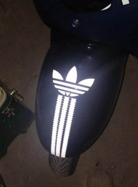 摩托车电动车小龟王小牛改装三叶草装饰贴防水车贴挡泥板贴花贴纸
