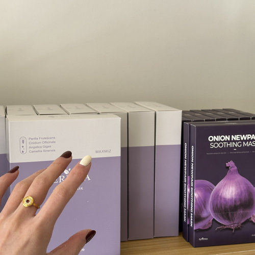 韩国instree线条小狗紫色洋葱面膜紧致修复淡痘印修护皮肤屏障